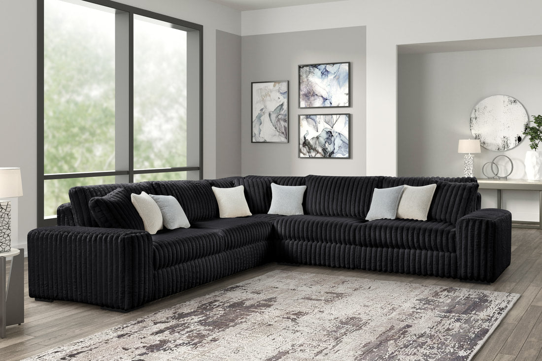(MARSHMALLOW Black OVERSIZED Sectional