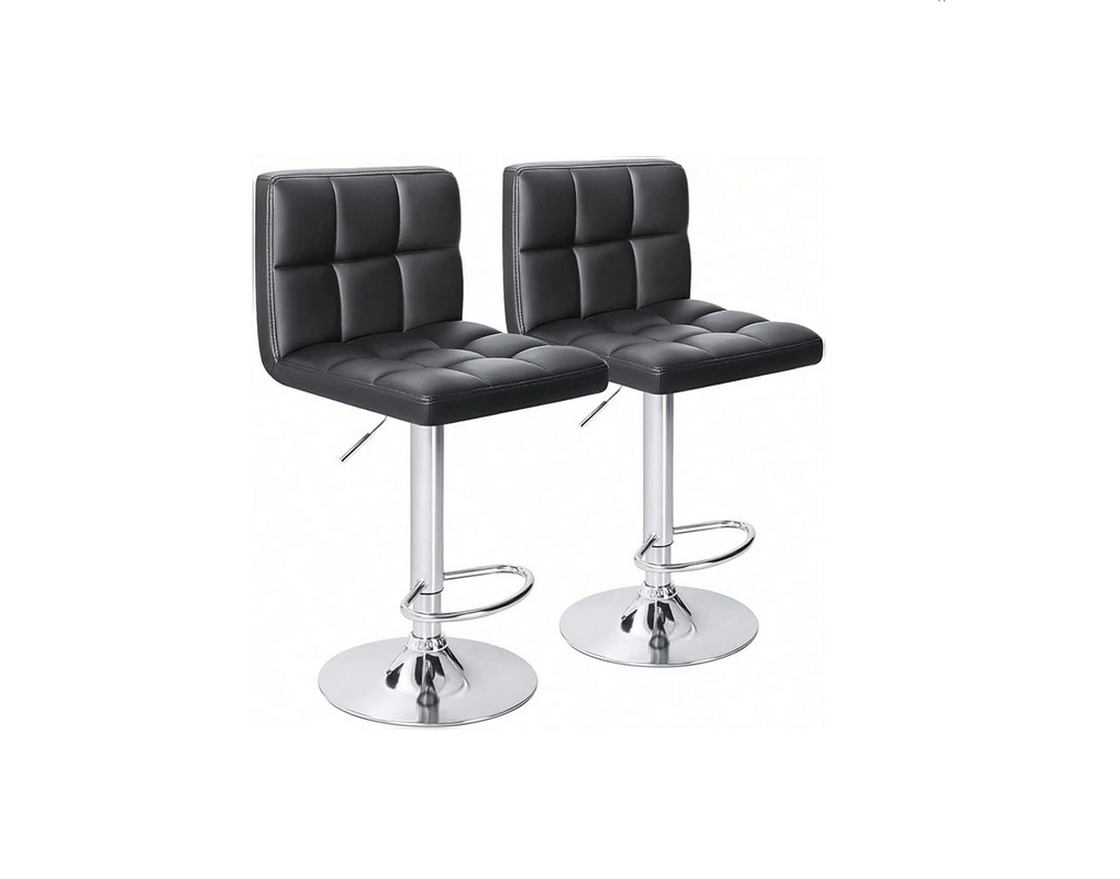 Black Adjustable Barstool