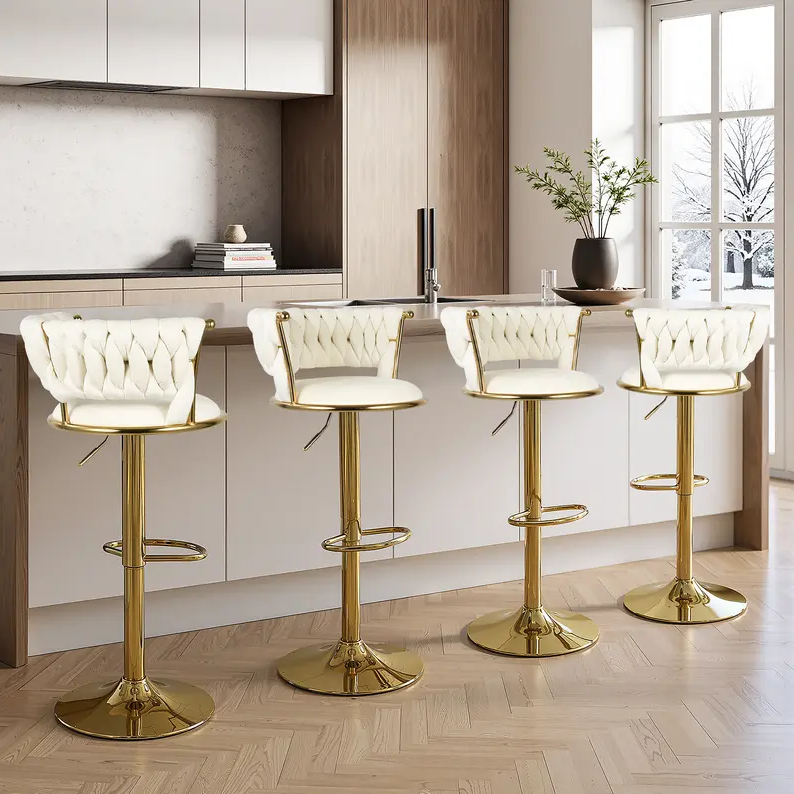 1139 Beige Barstools (Set of 2)