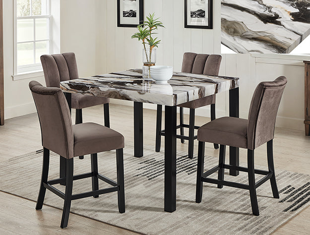 VEGA FAUX MARBLE CT HT DINING