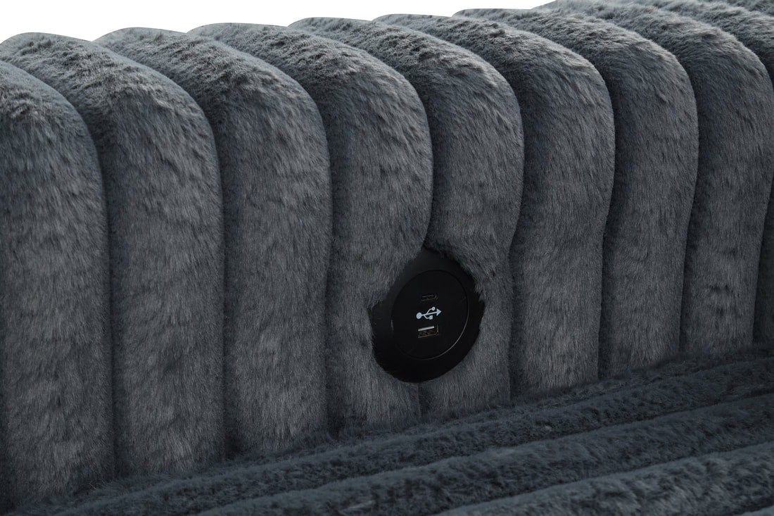 Forever Charcoal Sectional With Pull-Out Bed **NEW ARRIVAL