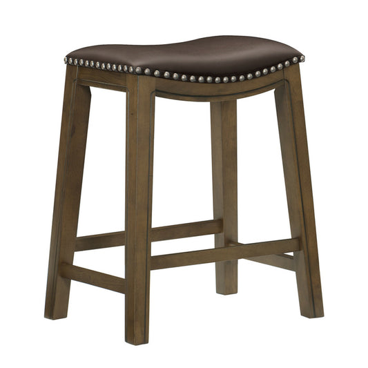 5682BRW-24 24 Counter Height Stool, Brown - Set of 2