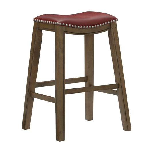 5682RED-29 29 Pub Height Stool, Red - Set of 2
