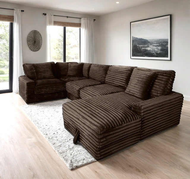 ALISSON Chocolate Sectional