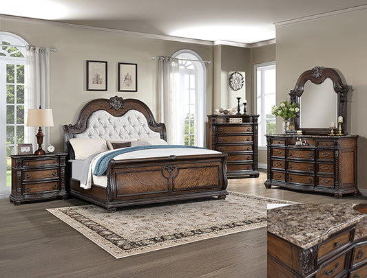 Stanley Two-Toned 5 Piece Bedroom Set