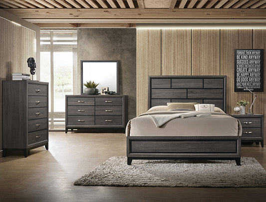 Akerson Gray 5 Piece Bedroom Set