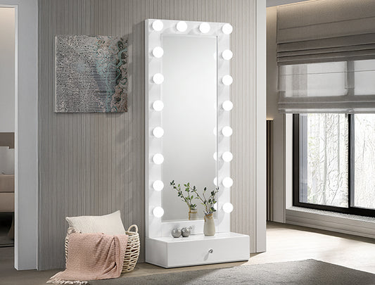 B4852WH-DB-SET LUXO TALL LIGHTED VANITY W/DRAWER
