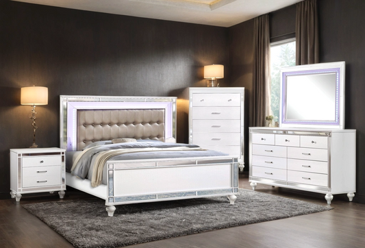 Stars White - 4PC Bedroom Set Queen