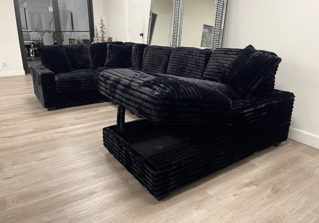 ALISSON Black Sectional