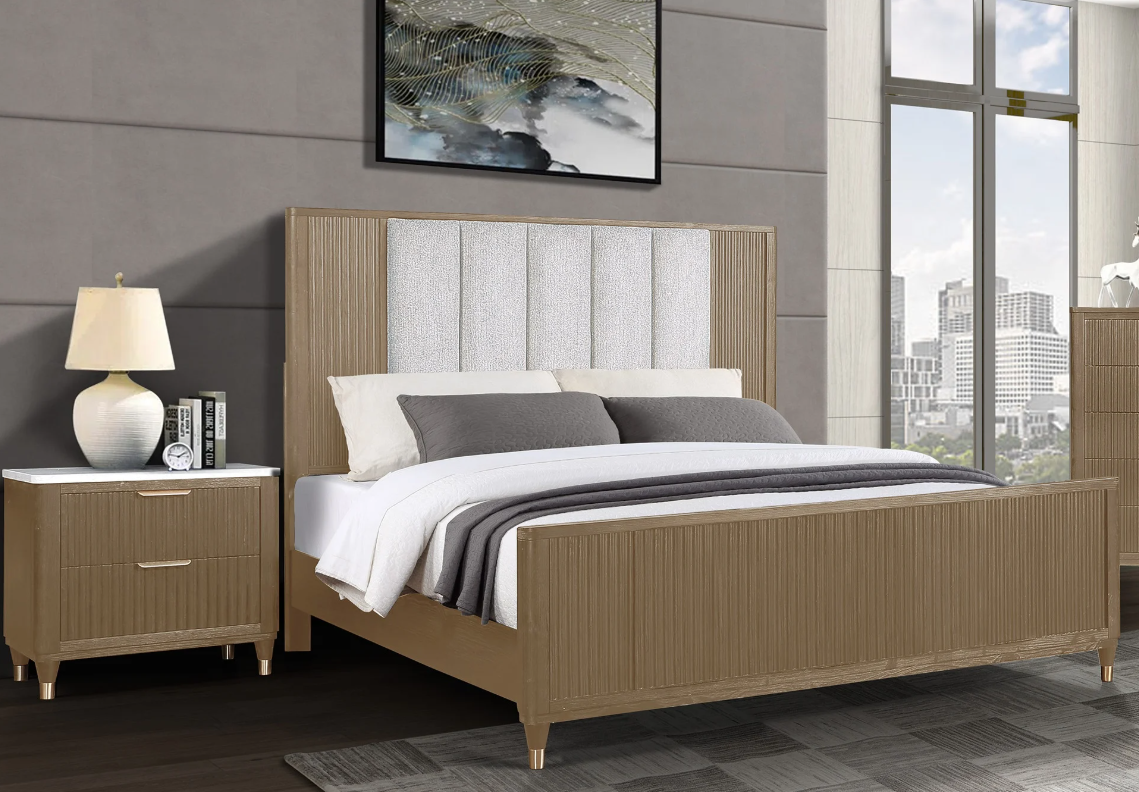 Kara Natural 5 Piece Bedroom Set