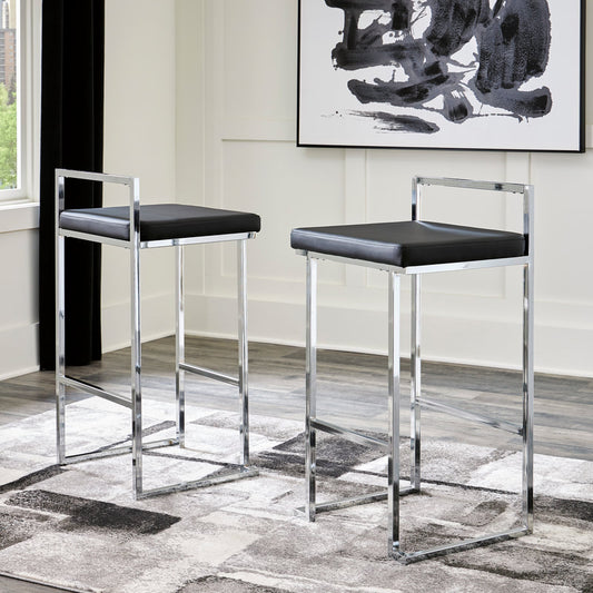 D275-630 Black Bar Stool - Set of 2