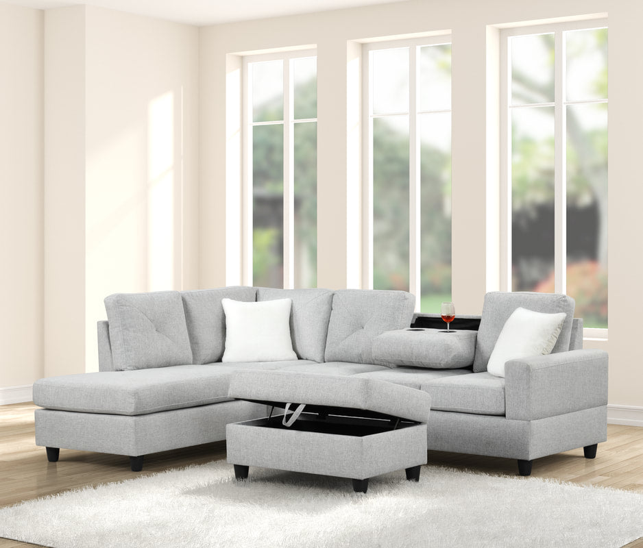 Rocket Reversible Sectional Gray
