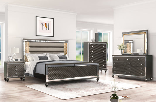 Stars Charcoal - 5PC Bedroom Set Queen
