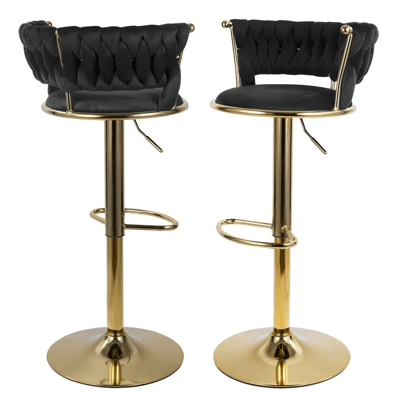 1139 Black Barstools (Set of 2)