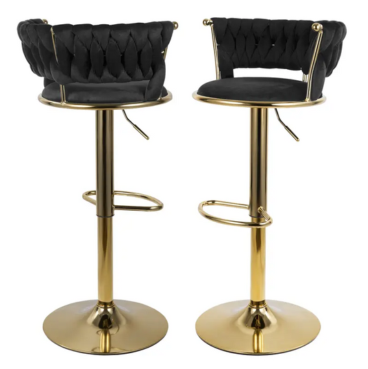 1139 Black Barstools (Set of 2)