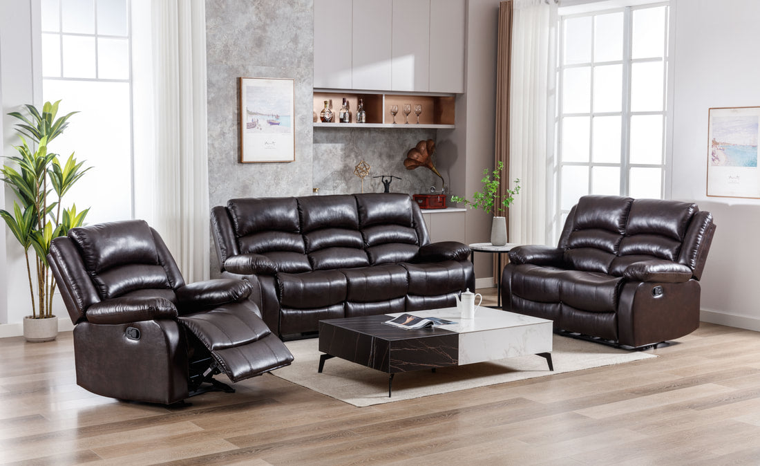 Espresso Living Room Set - 3 Pieces