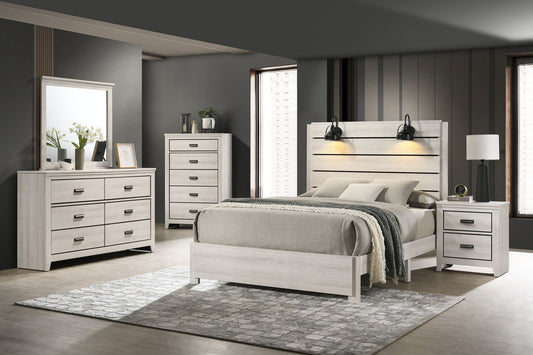 Carter White 5 Piece Bedroom Set