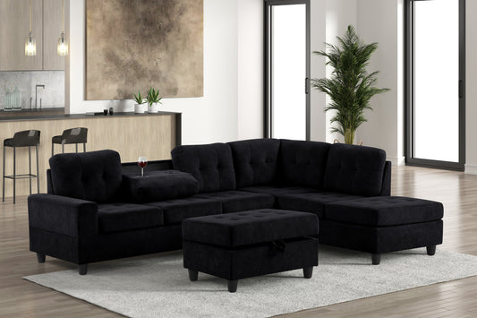 40 Heights Reversible Sectional + Ottoman Set