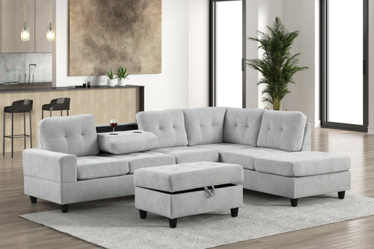 41 Heights Reversible Sectional + Ottoman Set