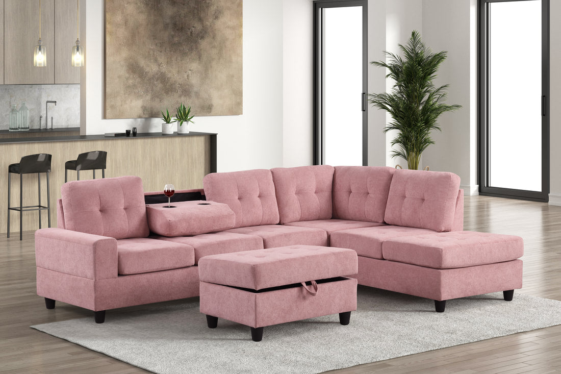 46 Heights Reversible Sectional + Ottoman Set