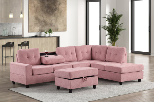 46 Heights Reversible Sectional + Ottoman Set