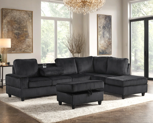 48 Heights Reversible Sectional + Ottoman Set