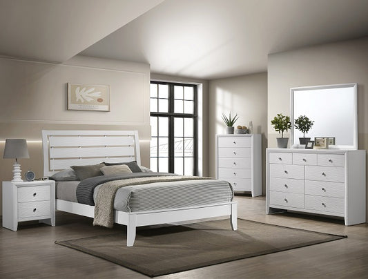 Evan White 5 Piece Bedroom Set