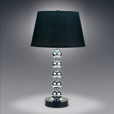 Black lamp with silver