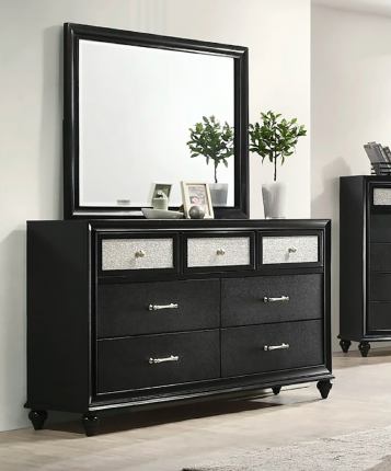 Lila Black 5 Piece Bedroom Set