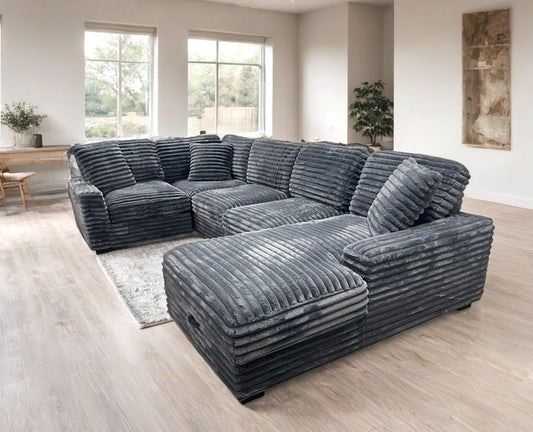 ALISSON Charcoal Sectional