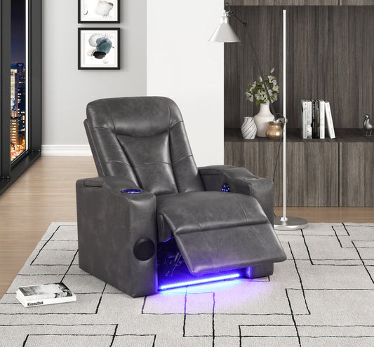 Dark Gray - Power Recliner (Bluetooth Speaker + Led Light)