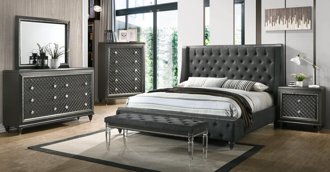 Giovani Queen 5 Piece Bedroom Set