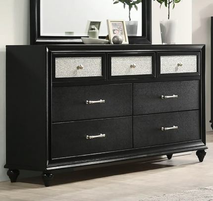 Lila Black 5 Piece Bedroom Set