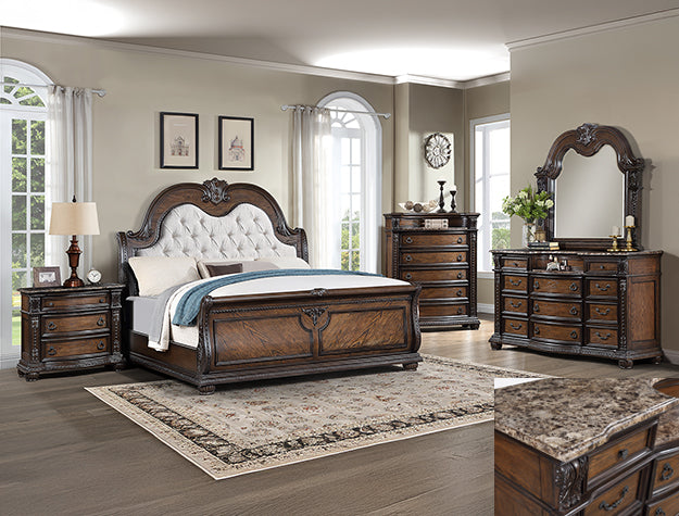 Stanley Two-Toned 5 Piece Bedroom Set