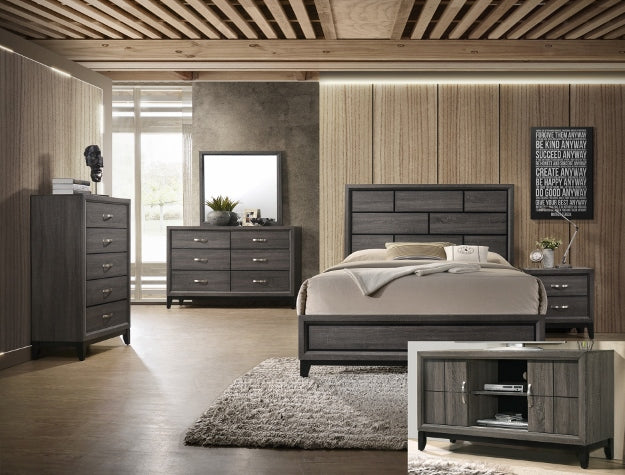 Akerson Gray 5 Piece Bedroom Set