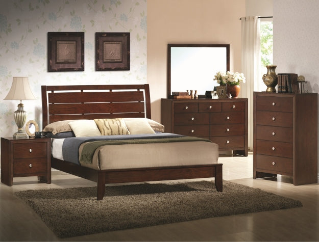 Evan Brown 5 Piece Bedroom Set