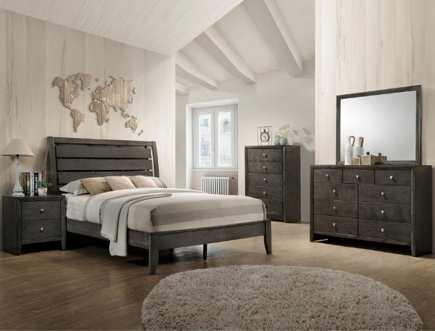 Evan Gray 5 Piece Bedroom Set