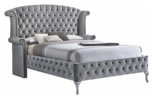 Diamond Palace Gray Bedroom Set King ONLY