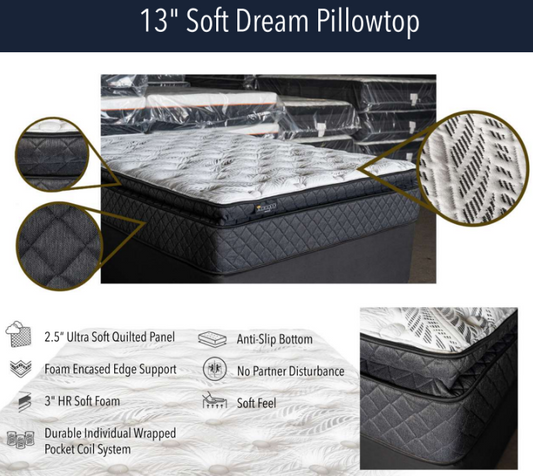 13" Soft Dream Pillowtop