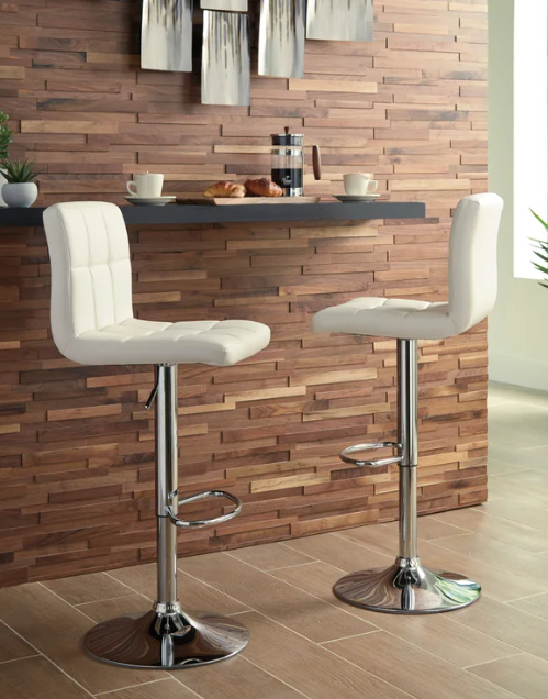 White Swivel Barstool