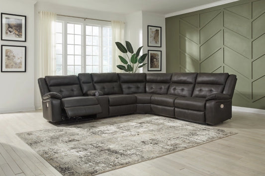 Mackie Pike 6-Piece Power Reclining Sectional - Leather