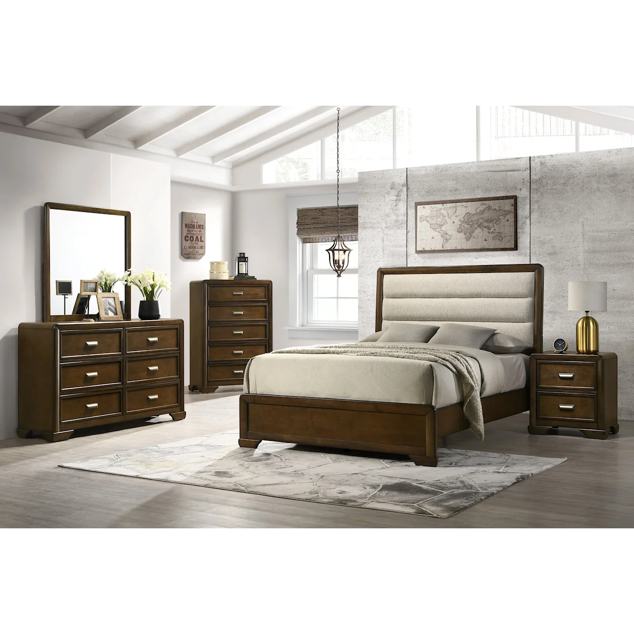 Coffield Black 5 Piece Bedroom Set