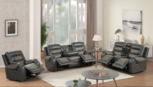 Gray OVERSIZED 3PC Reclining Set