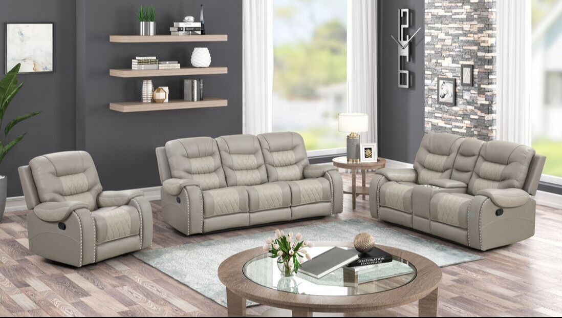 Light Gray OVERSIZED 3PC Reclining Set