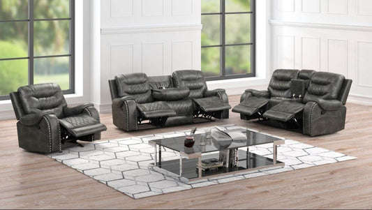 Ashley 2.0 OVERSIZED Charcoal 3PC Reclining Set