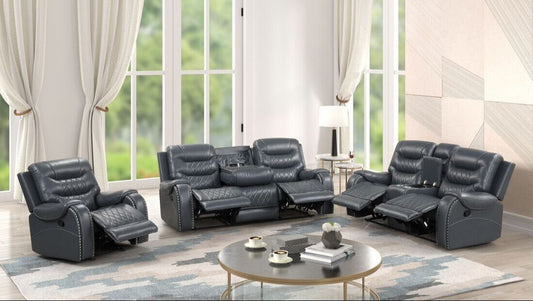 Ashley 2.0 OVERSIZED Blue-Gray 3PC Reclining Set