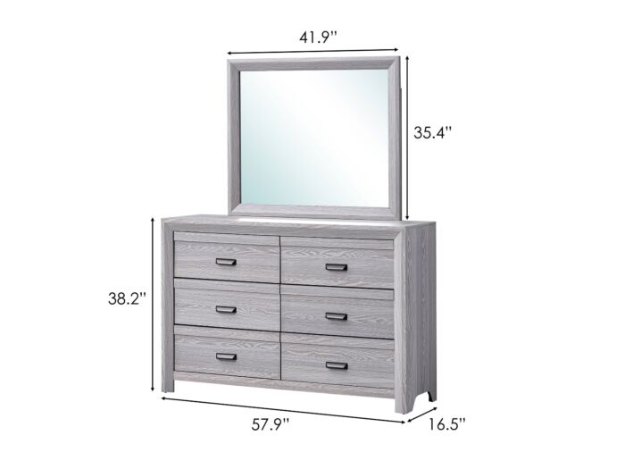 Adelaide Gray 5 Piece Bedroom Set