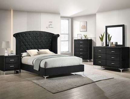 Lucinda Black 5 Piece Bedroom Set