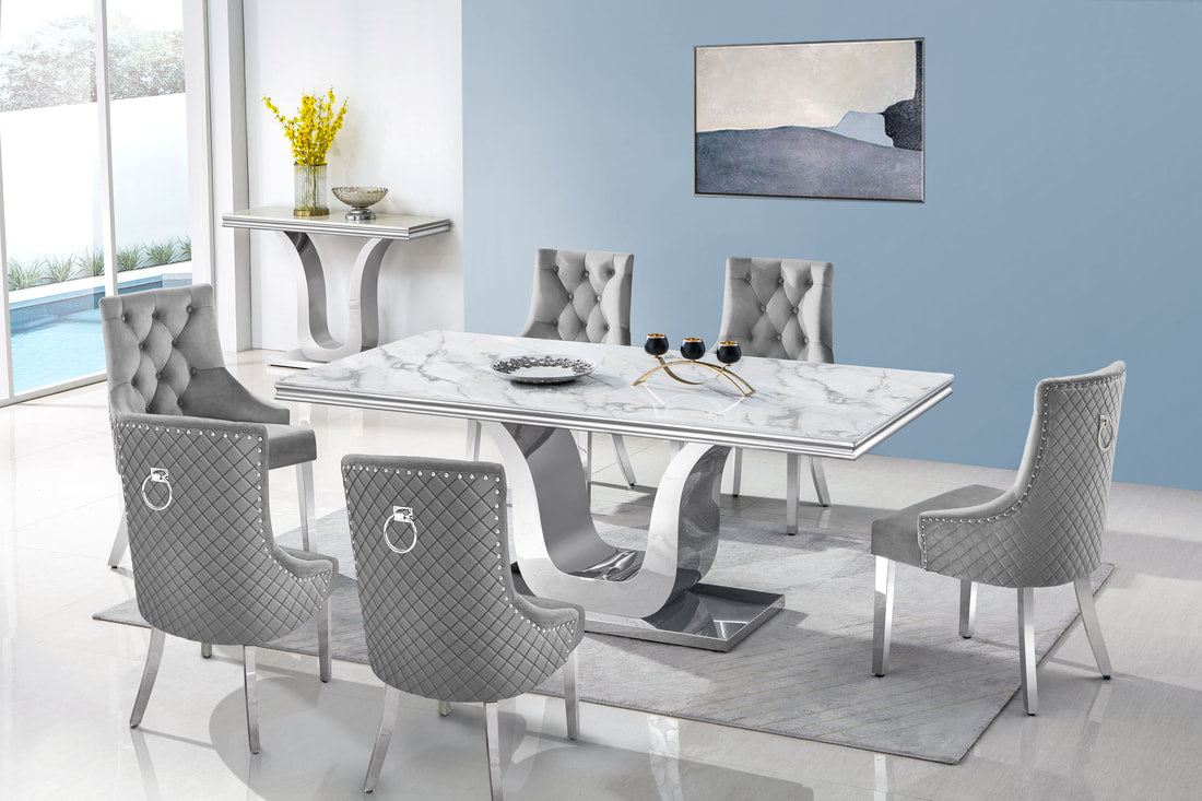 D4041 - Dining Table + 6 Chair Set