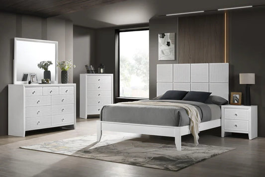 Denker White 5 Piece Bedroom Set